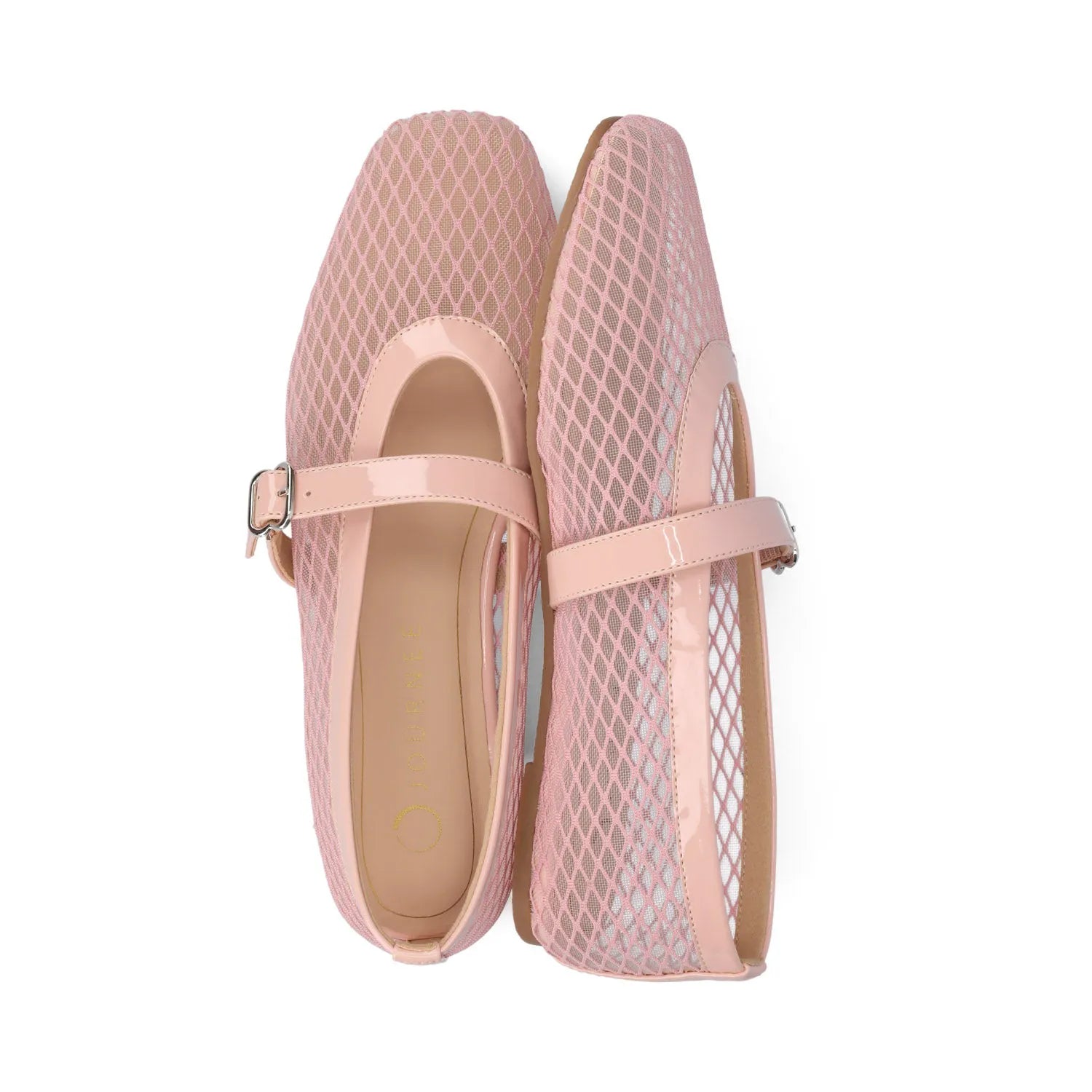 CASHA Mary Jane Flats in Mesh - Pink