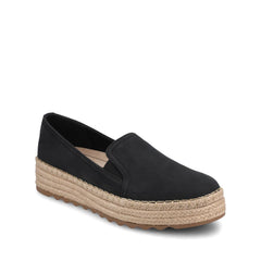 Catalina Slip-On Espadrilles in Black Nubuck