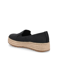 Catalina Slip-On Espadrilles in Black Nubuck