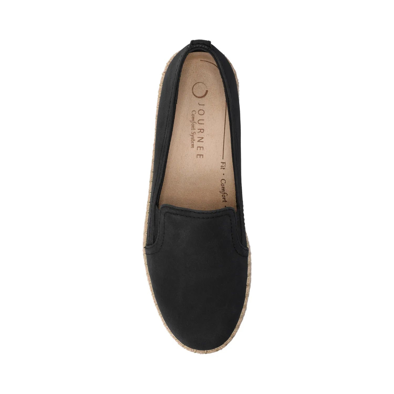 Catalina Slip-On Espadrilles in Black Nubuck