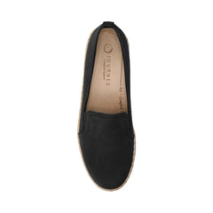 Catalina Slip-On Espadrilles in Black Nubuck