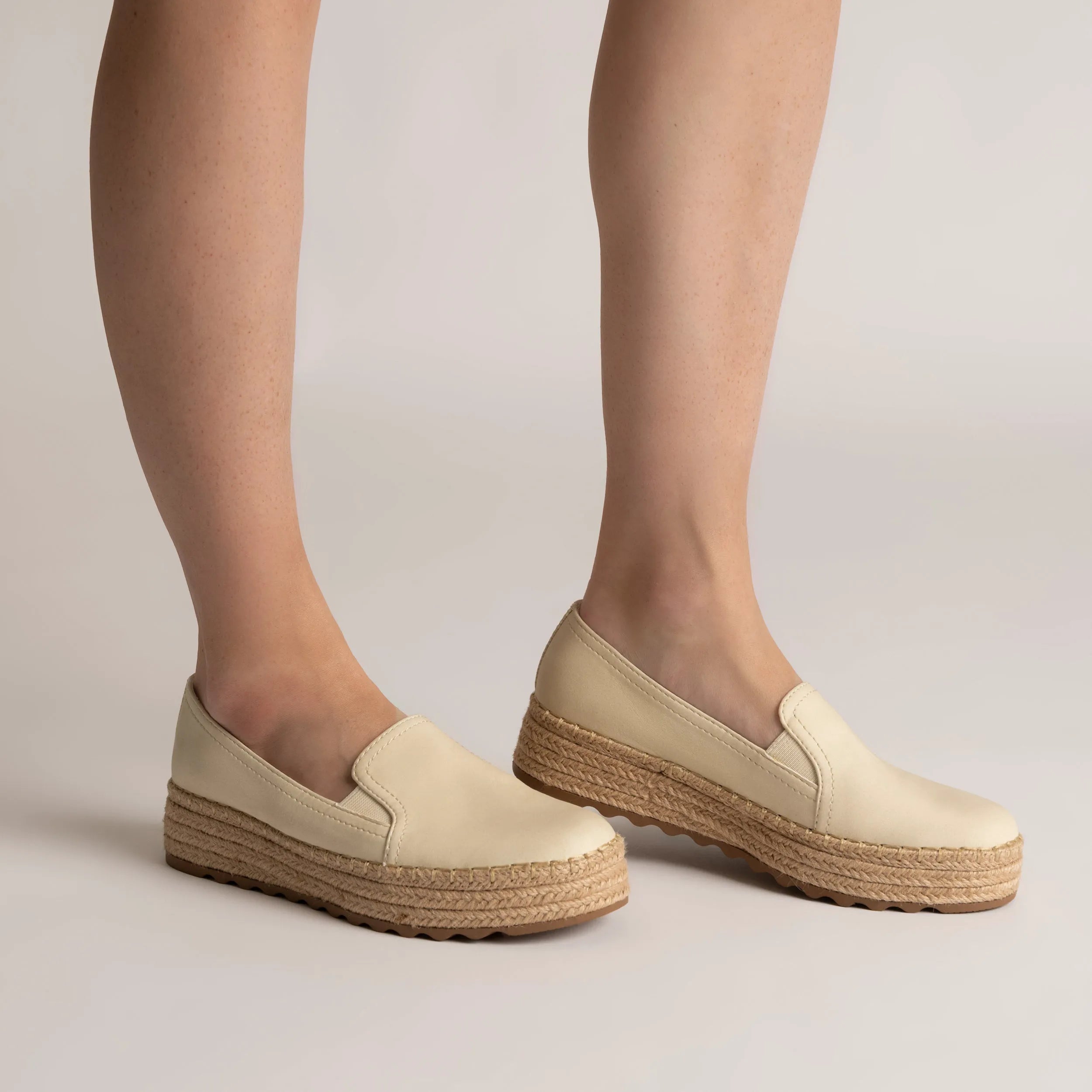 Catalina Slip-On Espadrilles in Bone
