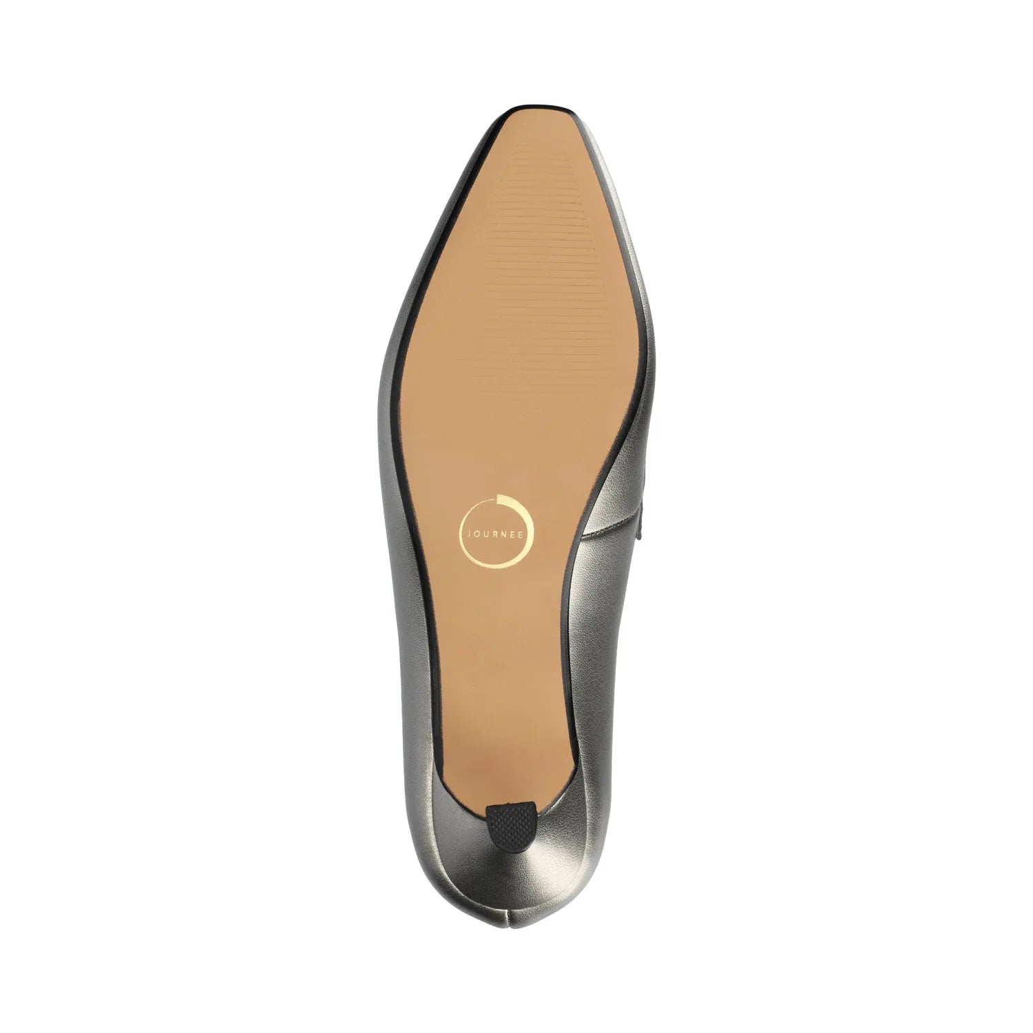 Celina Kitten Heel Loafers in Croco Statement Wide - Pewter