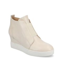 Clara Wedge Sneakers in Statement in Wide - Beige