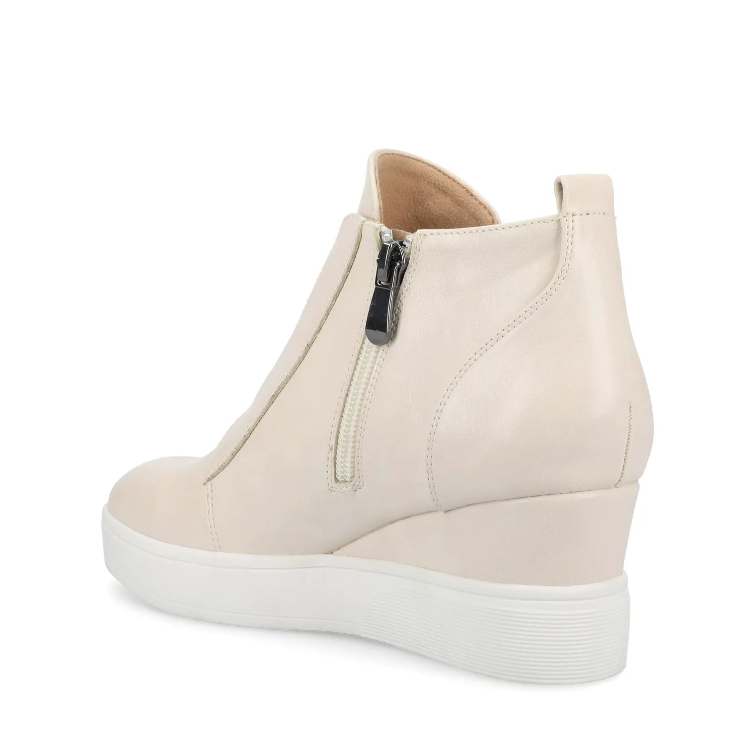 Clara Wedge Sneakers in Statement in Wide - Beige