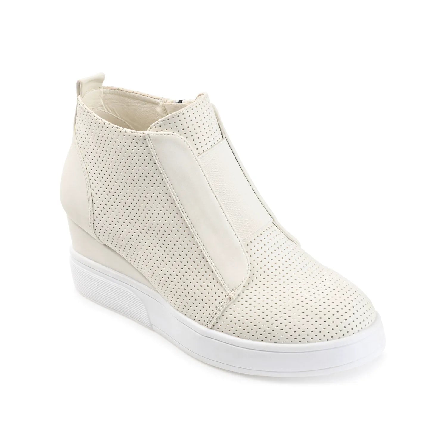 Clara Wedge Sneakers in Vegan Leather - Bone