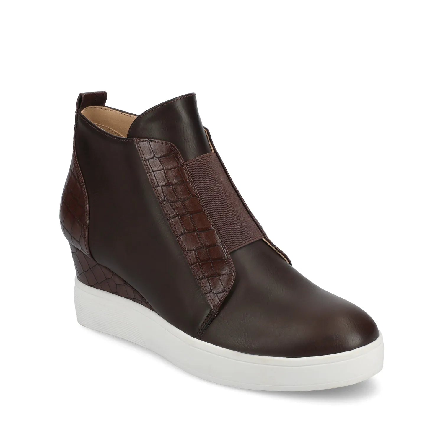 Clara Wedge Sneakers in Statement - Chocolate