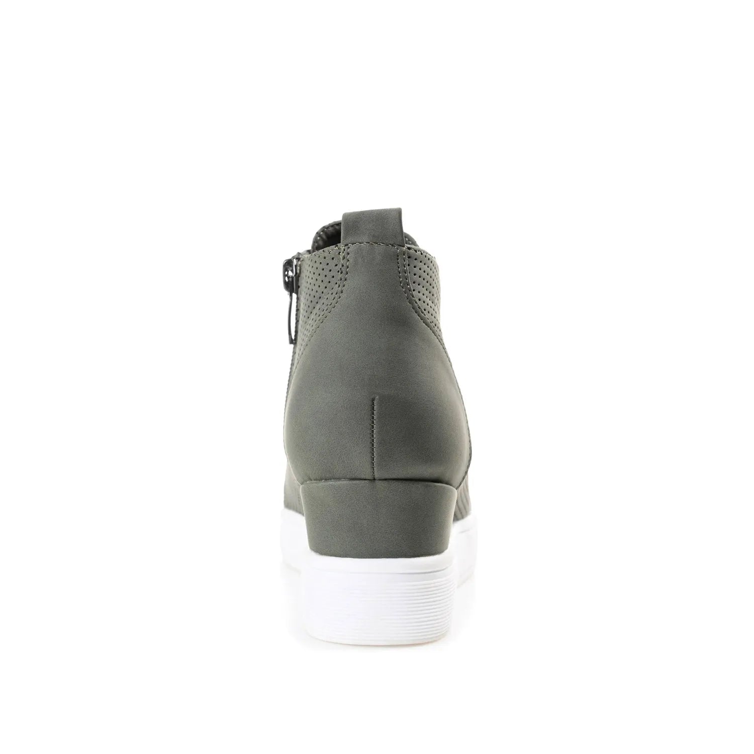 CLARA WEDGE HEEL SNEAKERS IN WIDE - Olive PU