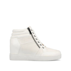 Clarity High-Top Wedge Sneaker in White
