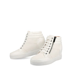 Clarity High-Top Wedge Sneaker in White