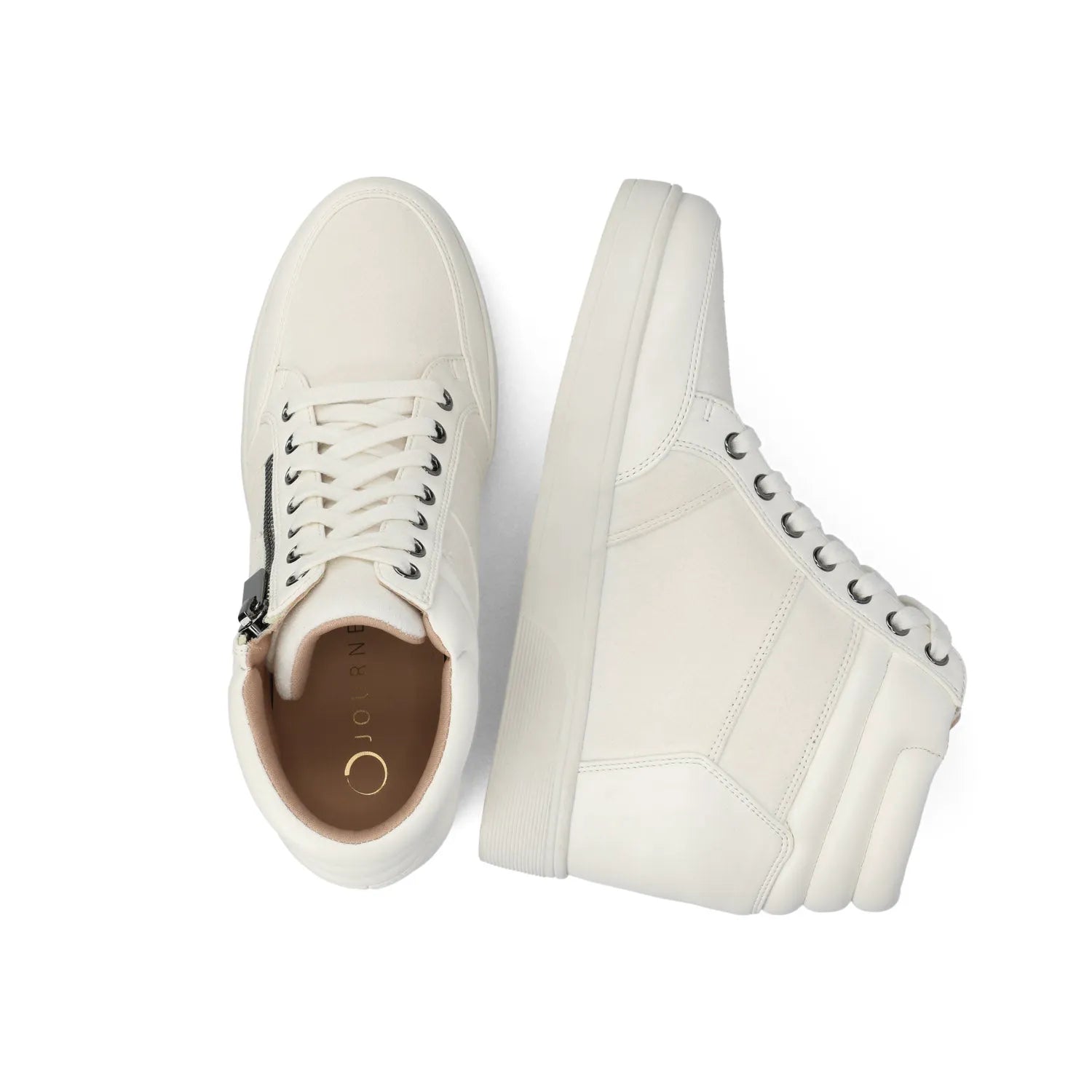 Clarity High-Top Wedge Sneaker in White