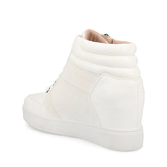 Clarity High-Top Wedge Sneaker in White