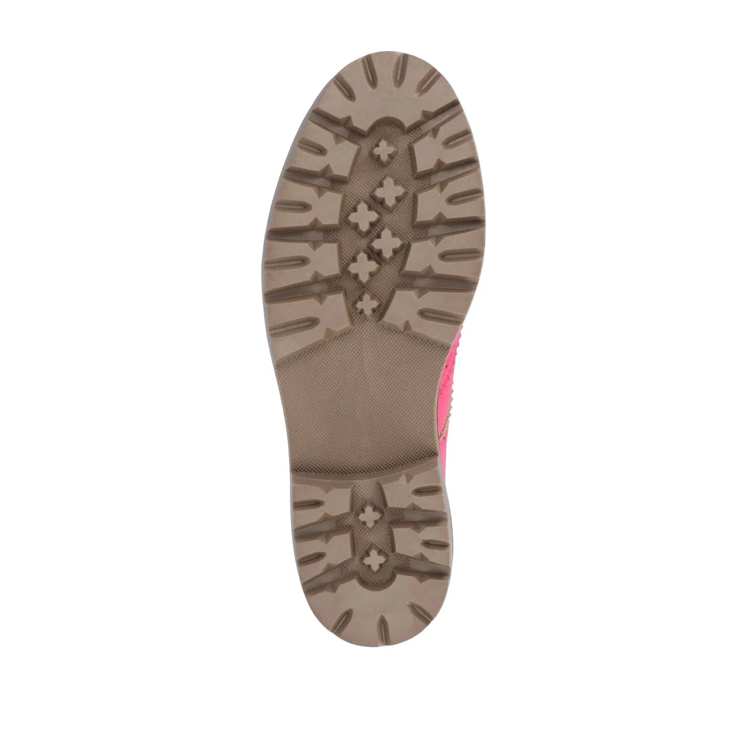 Claudiya Oxford Loafer Flat in Pink Faux Suede