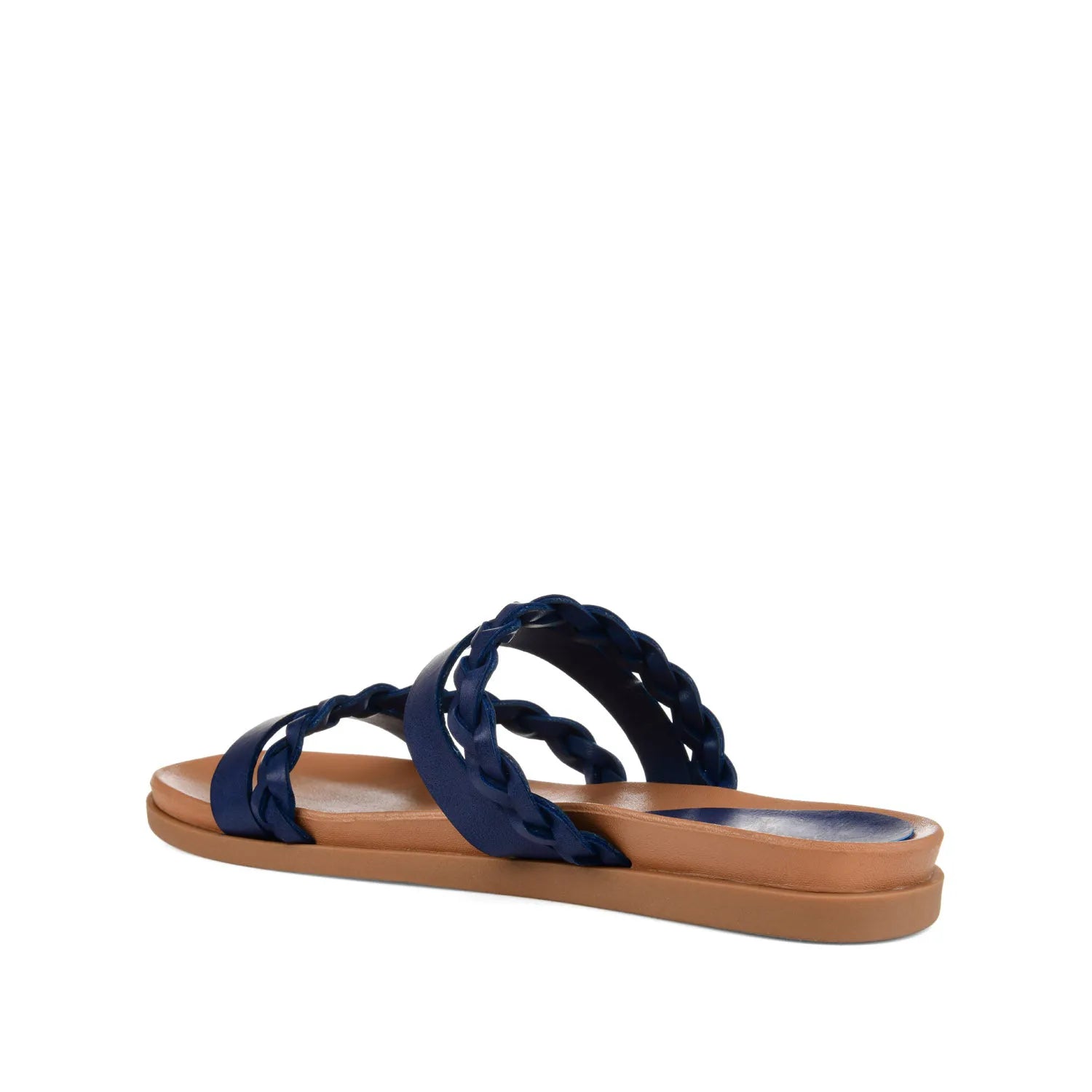 Colette Wide Slide Sandals - Blue