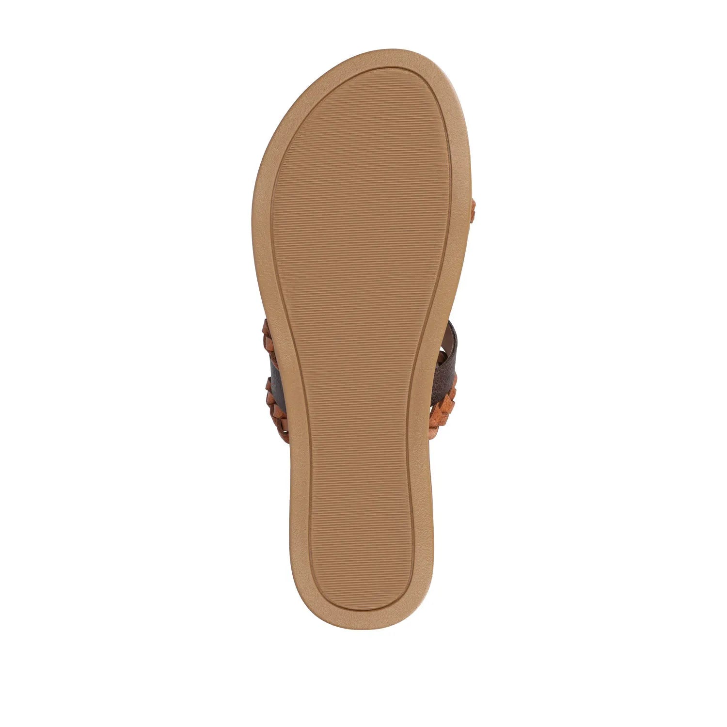 Colette Slide Sandals in Vegan Leather - Cognac