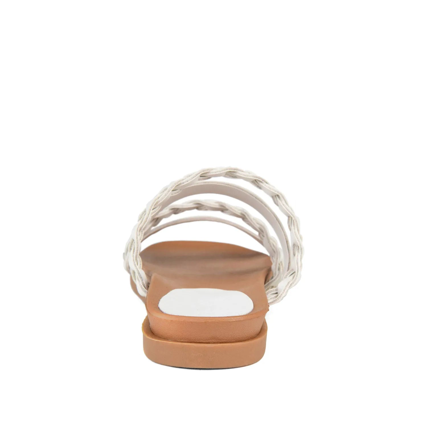 COLETTE SLIDE SANDALS IN VEGAN LEATHER - White