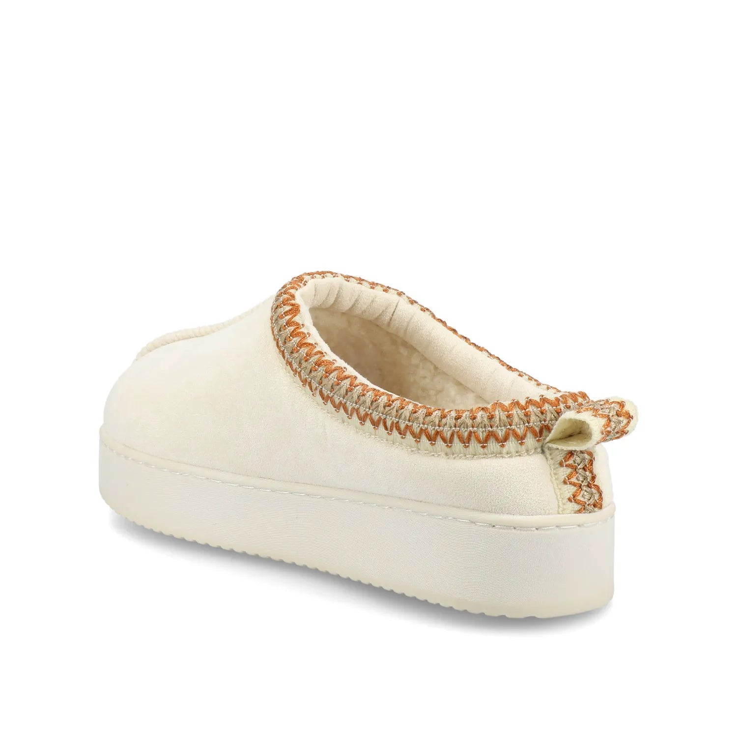 CONNWAY SLIPPERS IN FAUX SUEDE - Cream Faux Suede