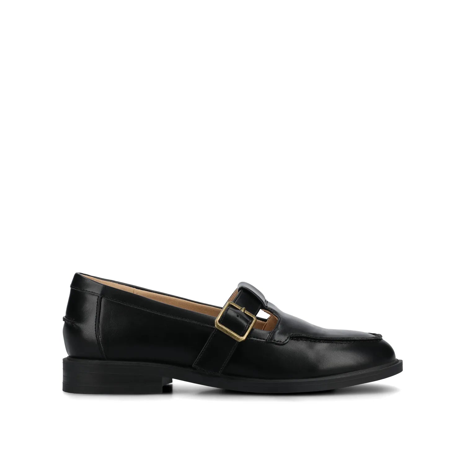 Corina T-Strap Loafer - Black