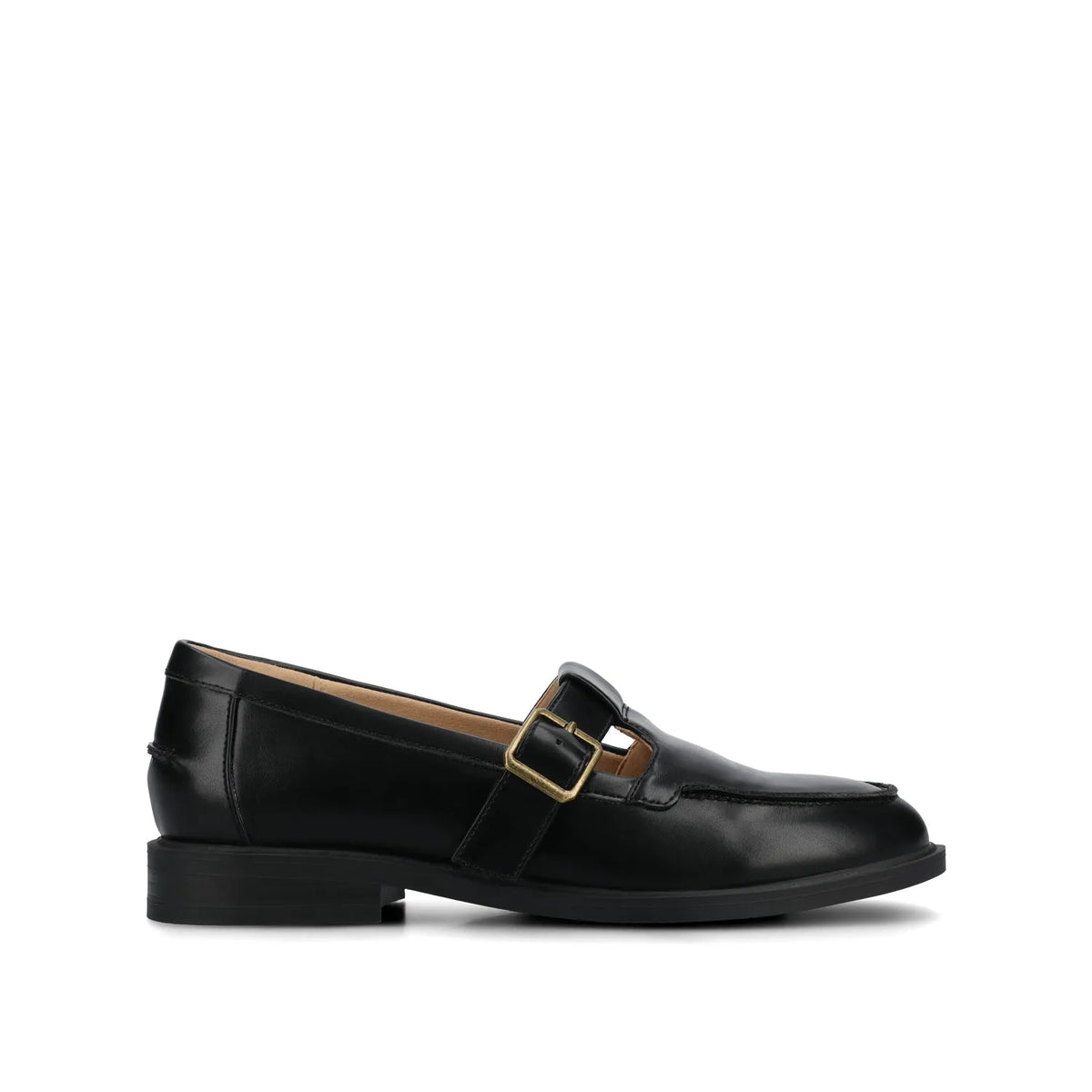 Corina T-Strap Loafer - Black