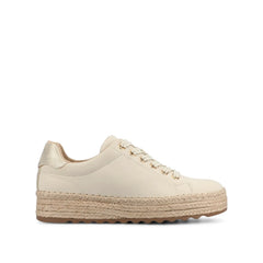 COSIMA Espadrille Sneakers in Bone and Gold