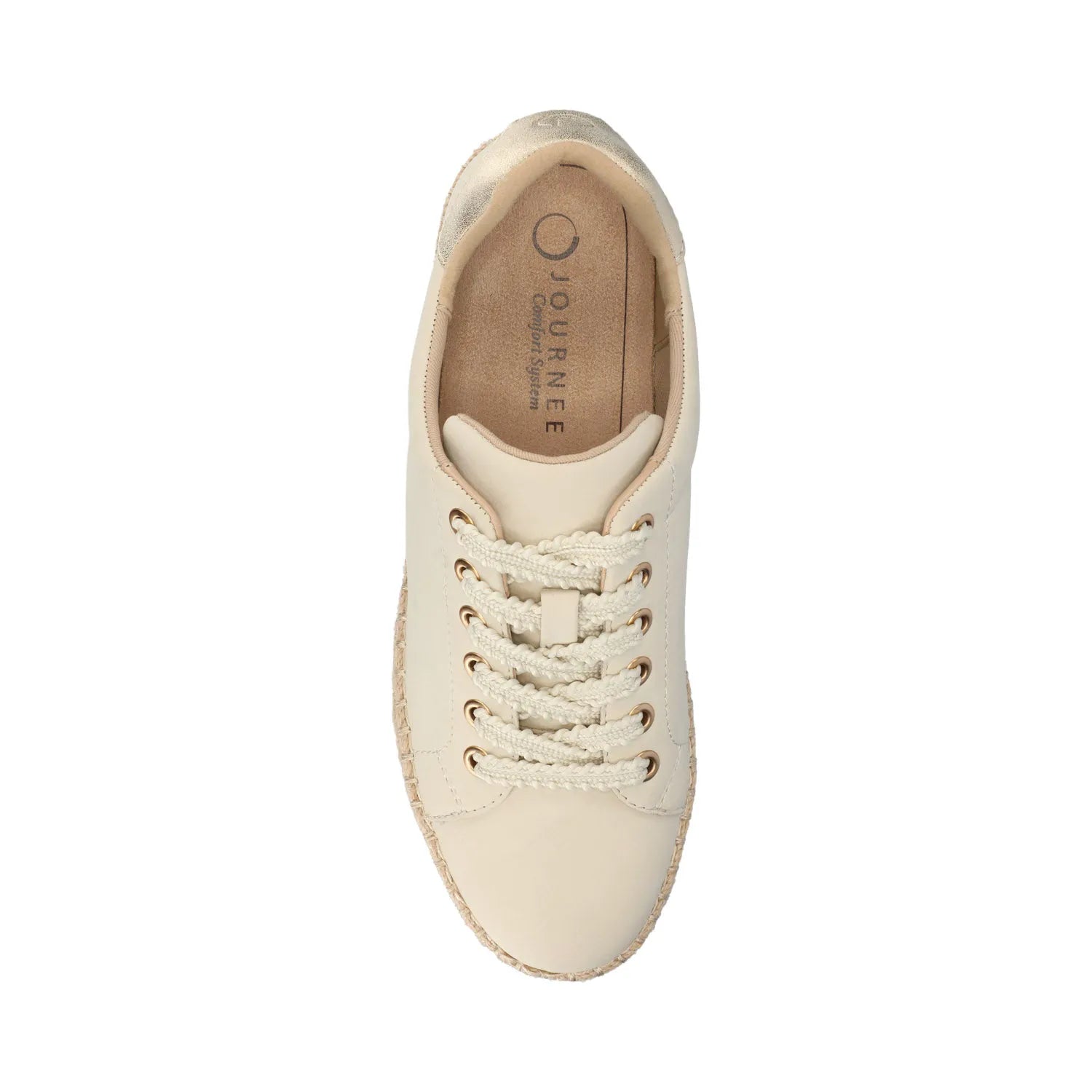 COSIMA Espadrille Sneakers in Bone and Gold