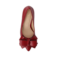 Crystol Stiletto Pump Heels in Wide Width Vegan Leather - Cranberry