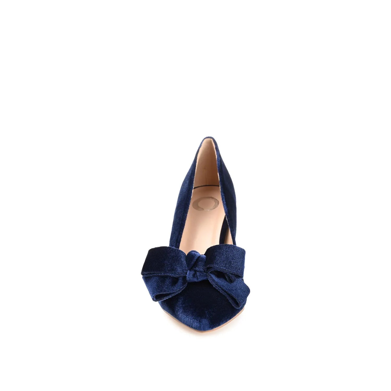 CRYSTOL Stiletto Pump Heels in Wide - Navy Nubuck