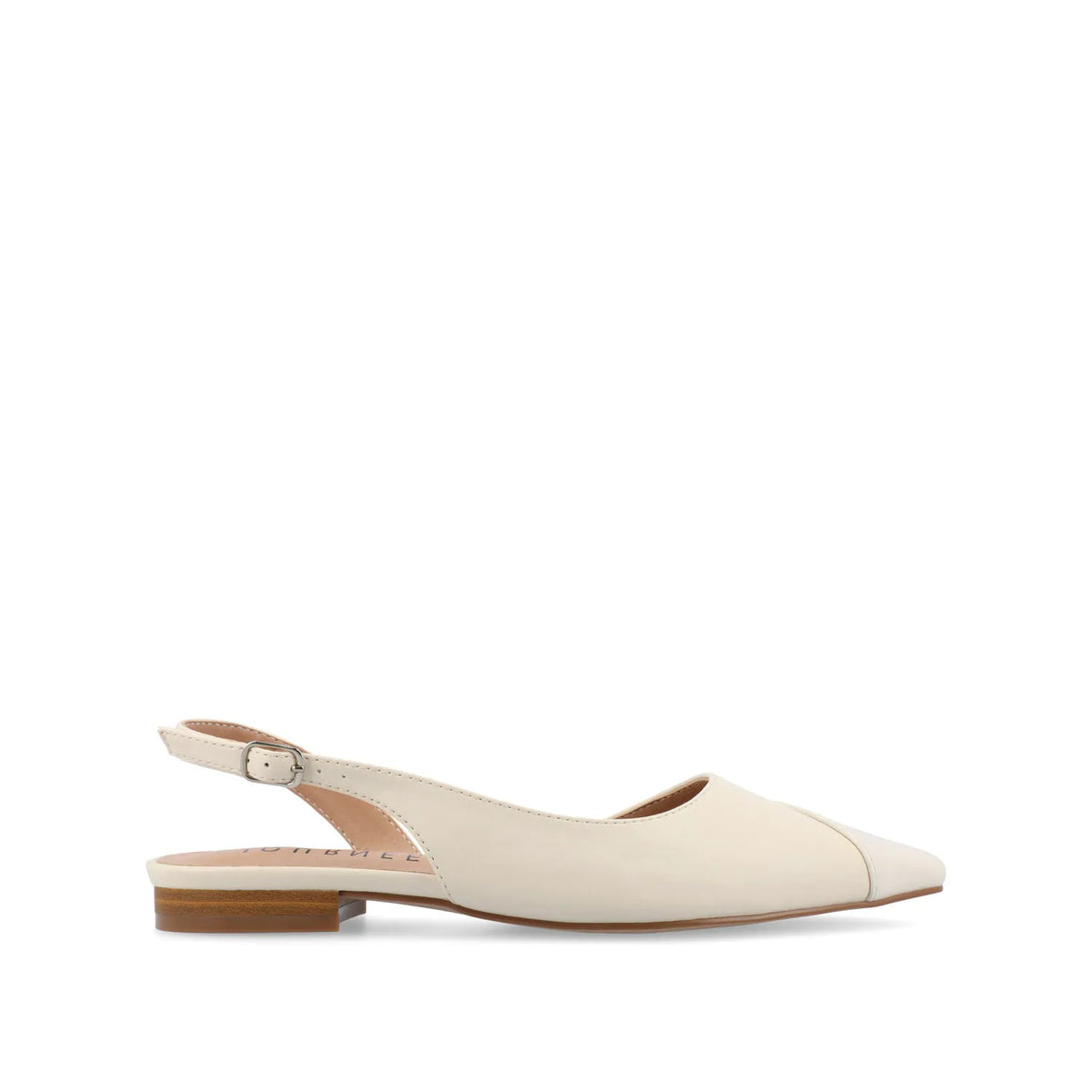Daphnne Ballet Flats in Tweed Fabric - Wide Width (Ivory)