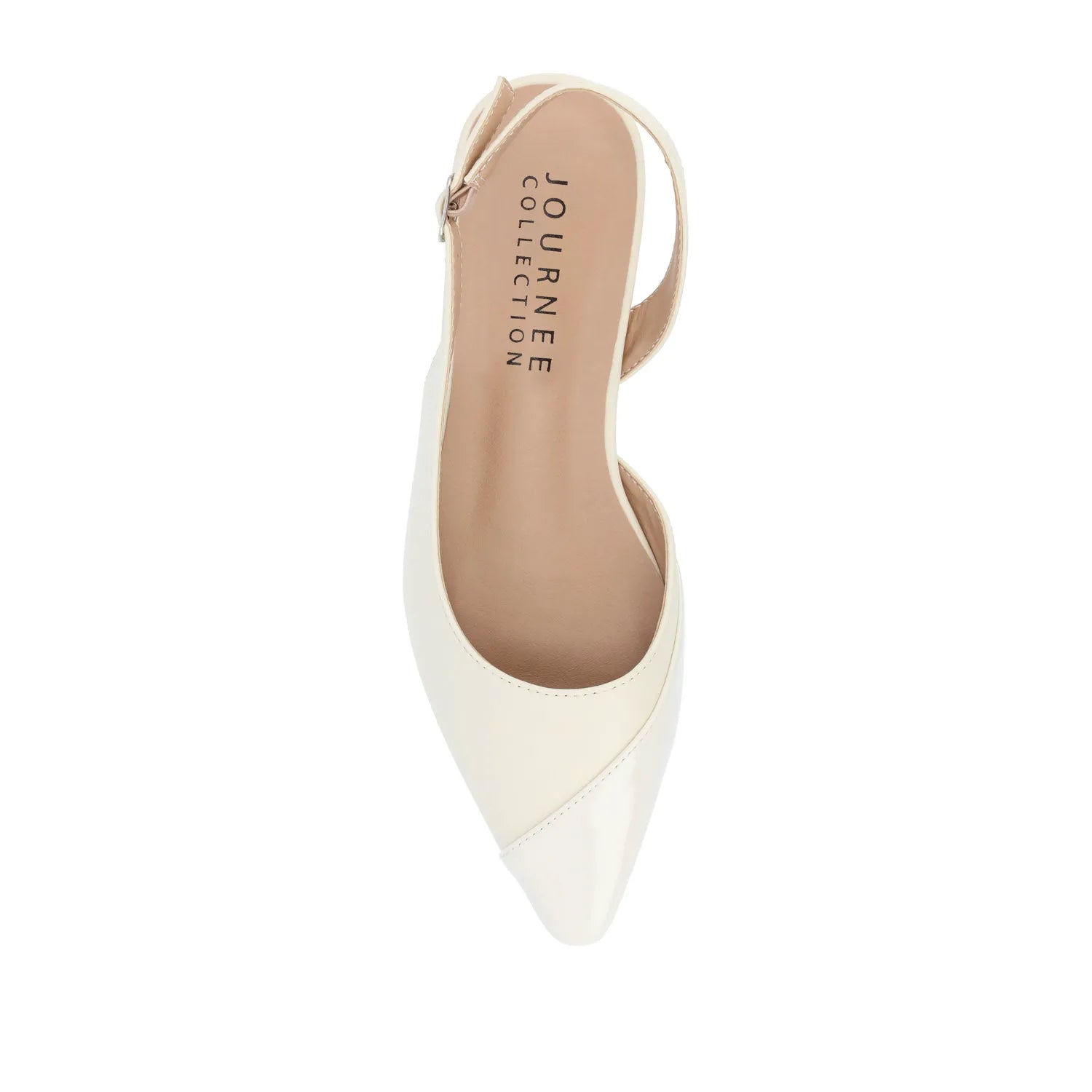Daphnne Ballet Flats in Tweed Fabric - Wide Width (Ivory)