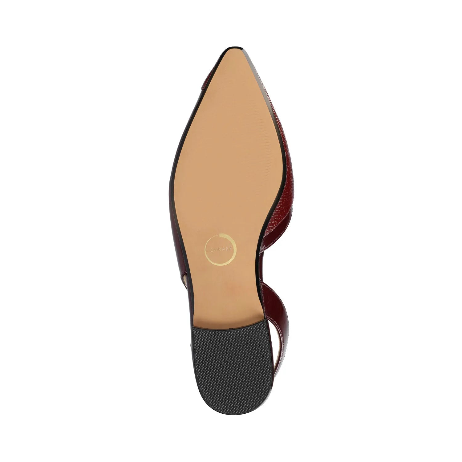 Daphnne Ballet Flats in Tweed Fabric Statement in Wide - Oxblood Nubuck