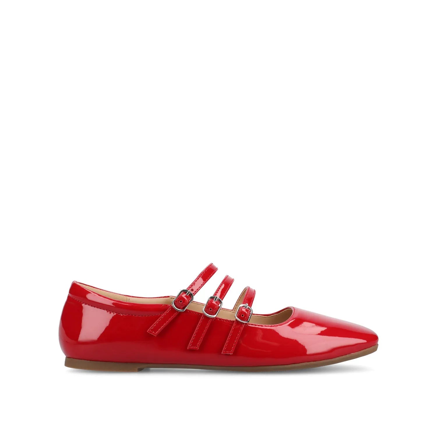 DARLIN STATEMENT FLATS IN WIDE - Red Patent