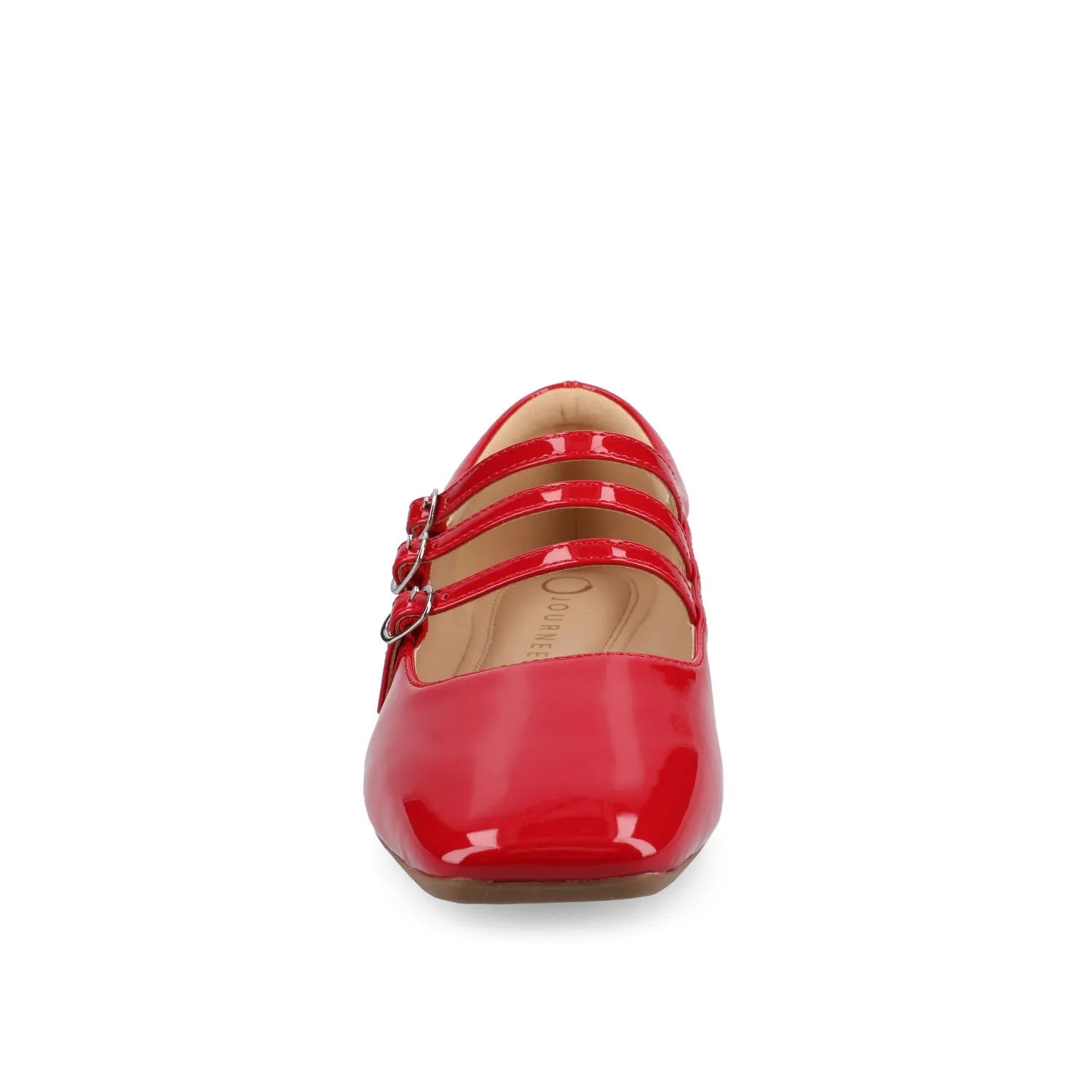 DARLIN STATEMENT FLATS IN WIDE - Red Patent