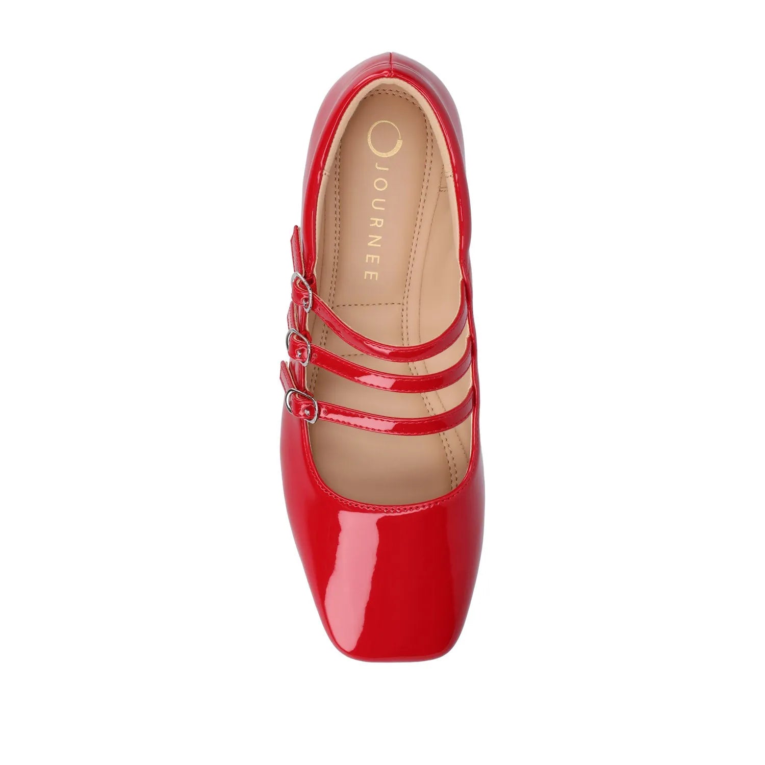 DARLIN STATEMENT FLATS IN WIDE - Red Patent