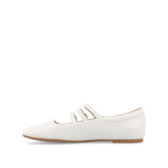 DARLIN Ballet Flats in Vegan Leather - White