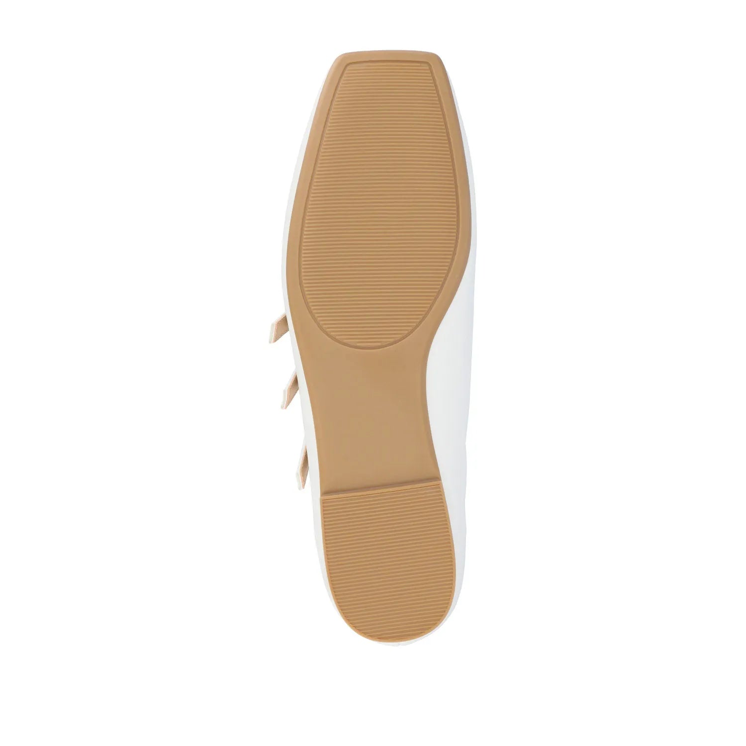 DARLIN WIDE VEGAN LEATHER FLATS - White