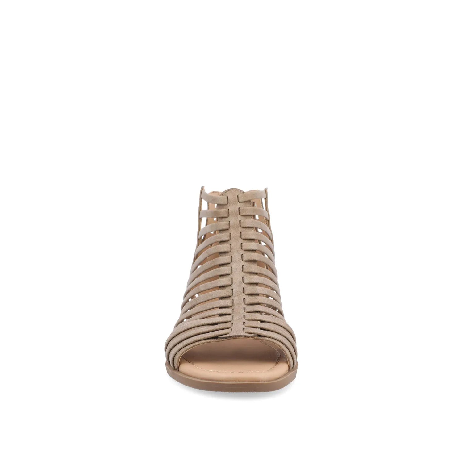 Delilah Vegan Leather Gladiator Sandals in Tan