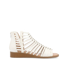 Delilah Wide Gladiator Sandals in White