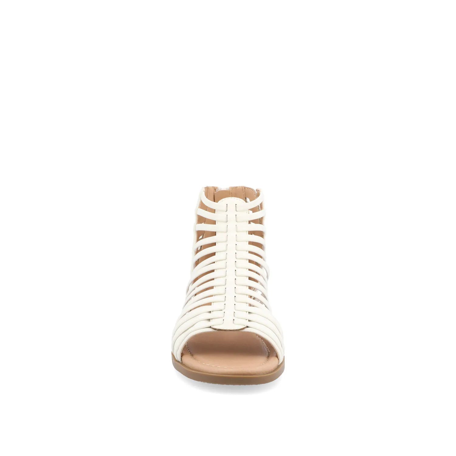 Delilah Wide Gladiator Sandals in White
