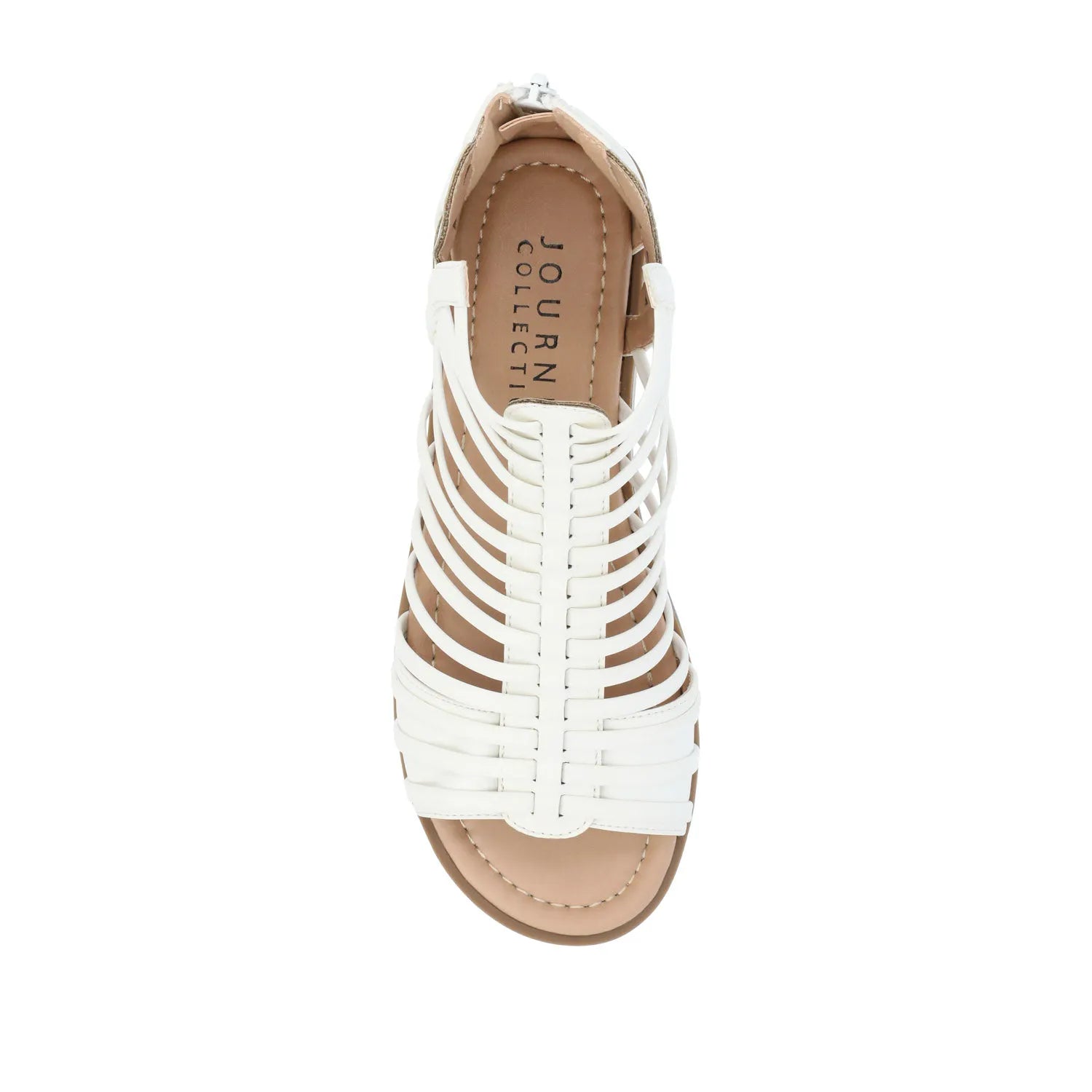 Delilah Wide Gladiator Sandals in White