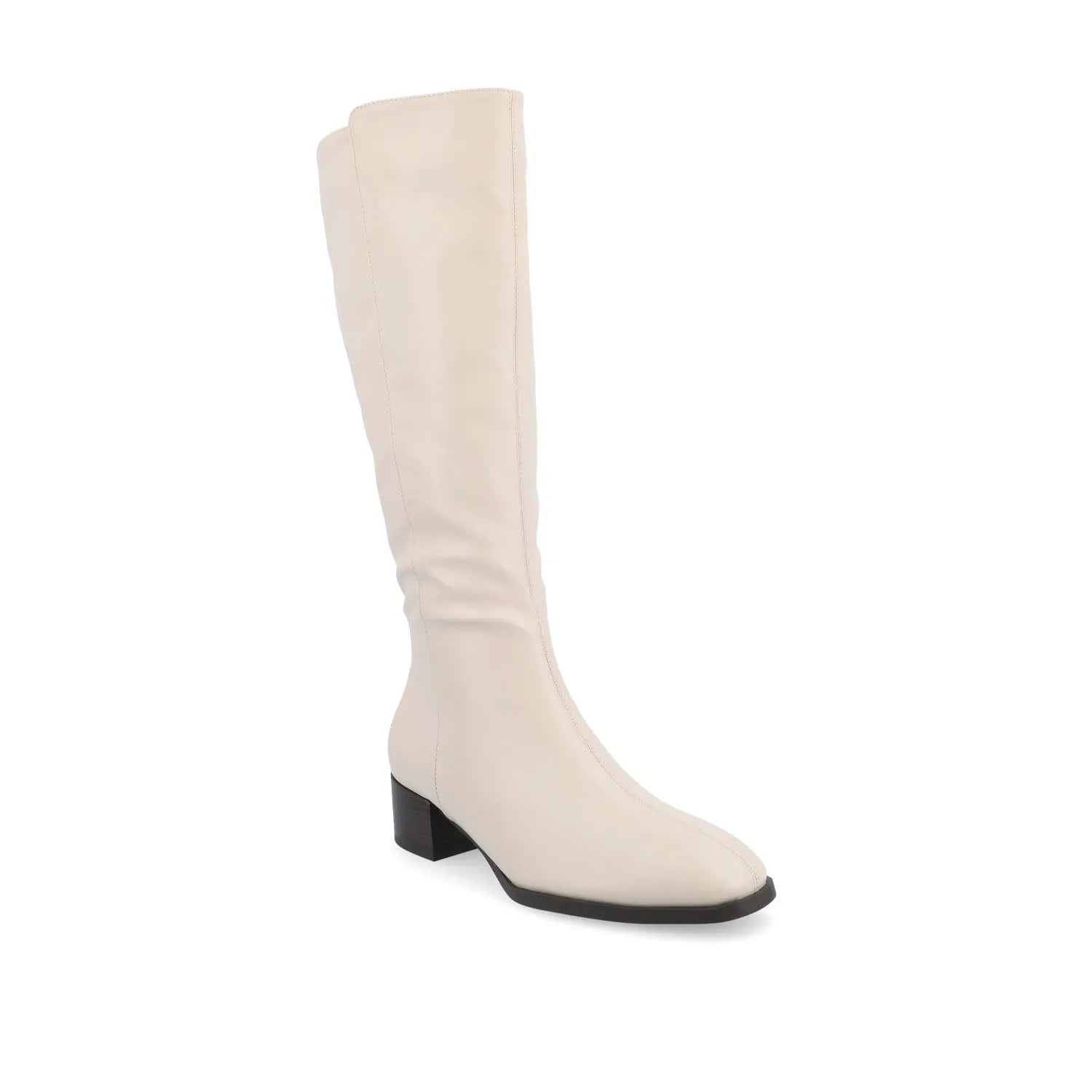 Devri Knee High Boots in Vegan Leather - Bone
