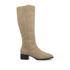 DEVRI Knee High Boots in Vegan Leather - Greige