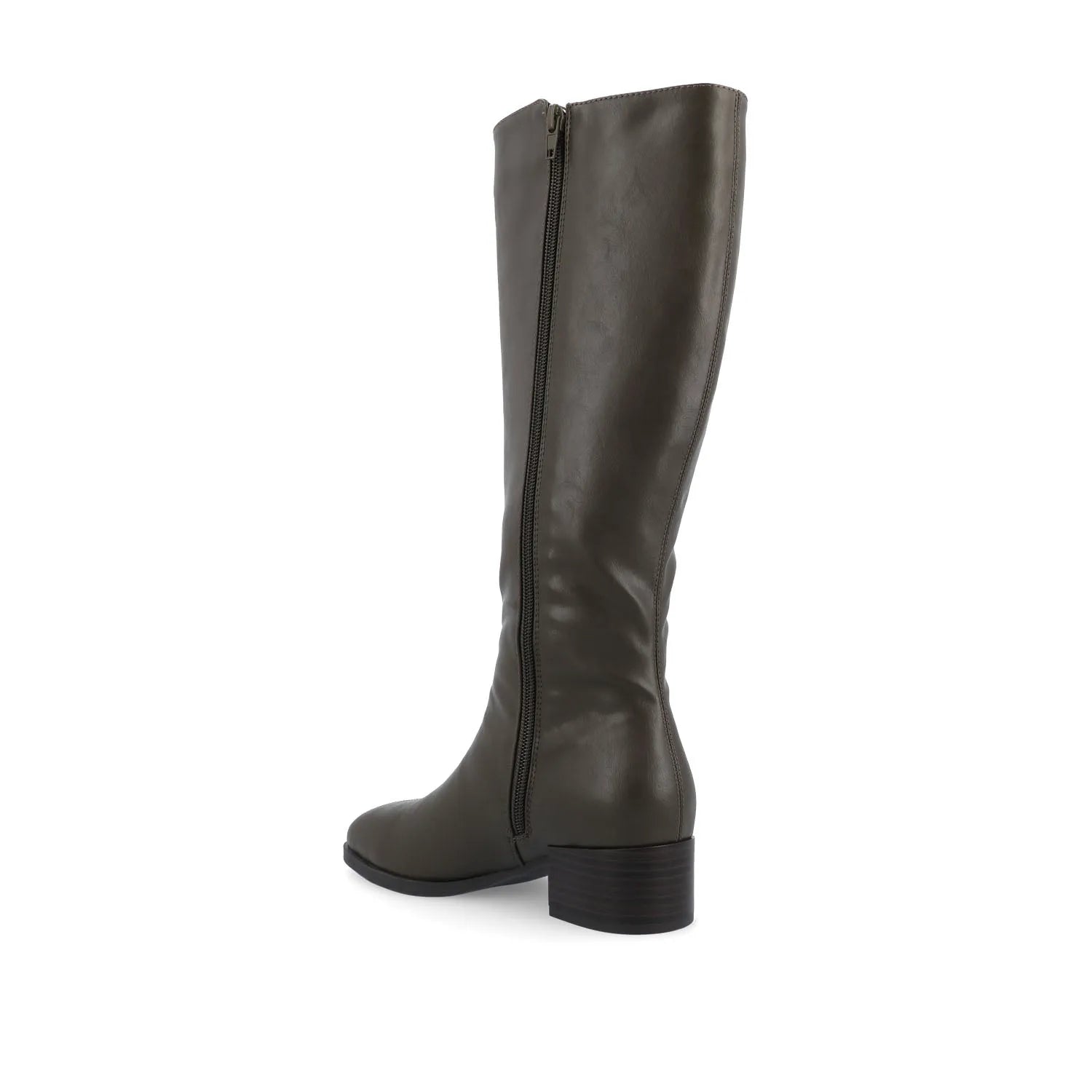 DEVRI Knee-High Boots in Vegan Leather - Olive