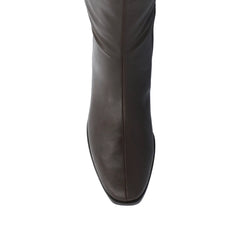DEVRI Wide Calf Knee High Boots - Brown