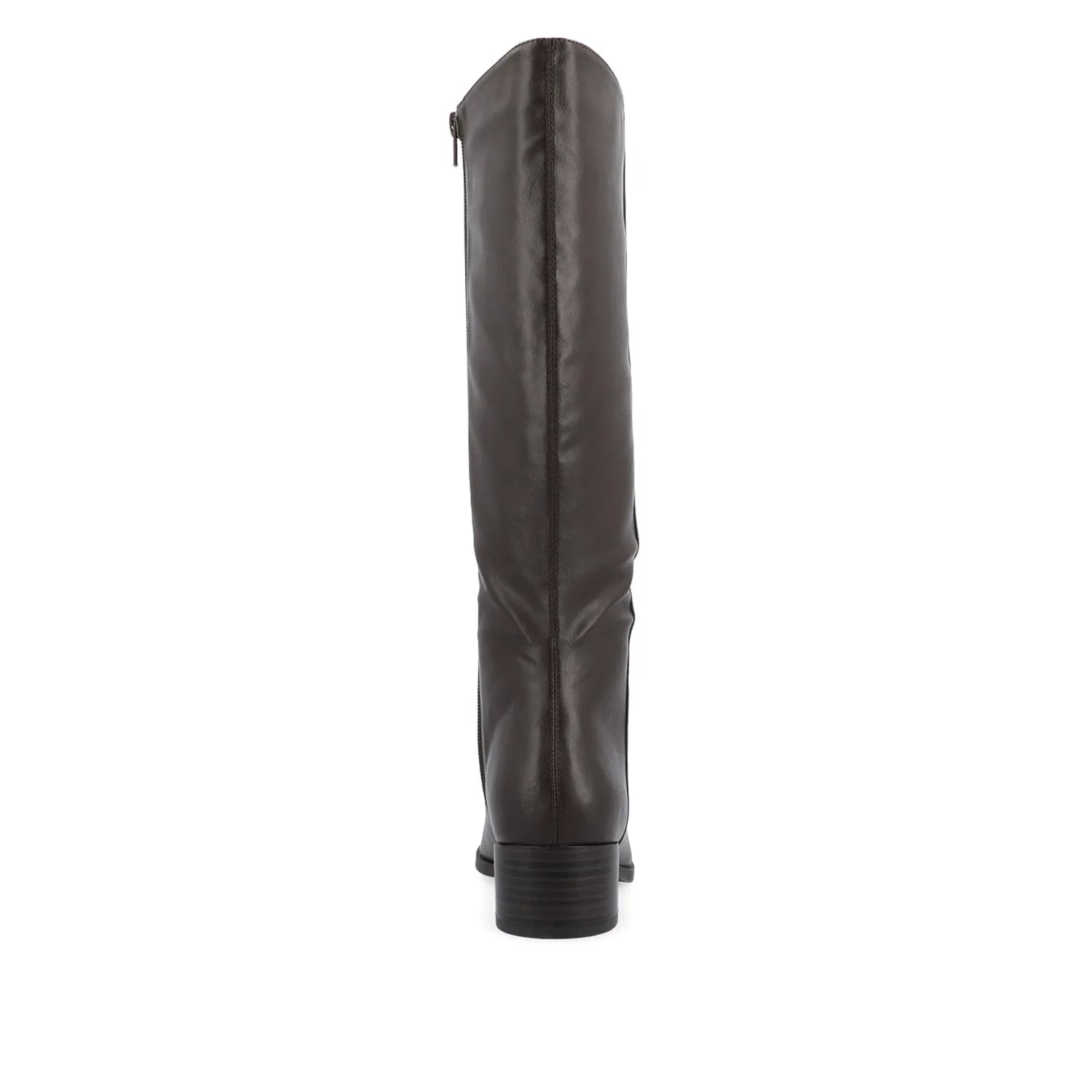 DEVRI Wide Calf Knee High Boots - Brown