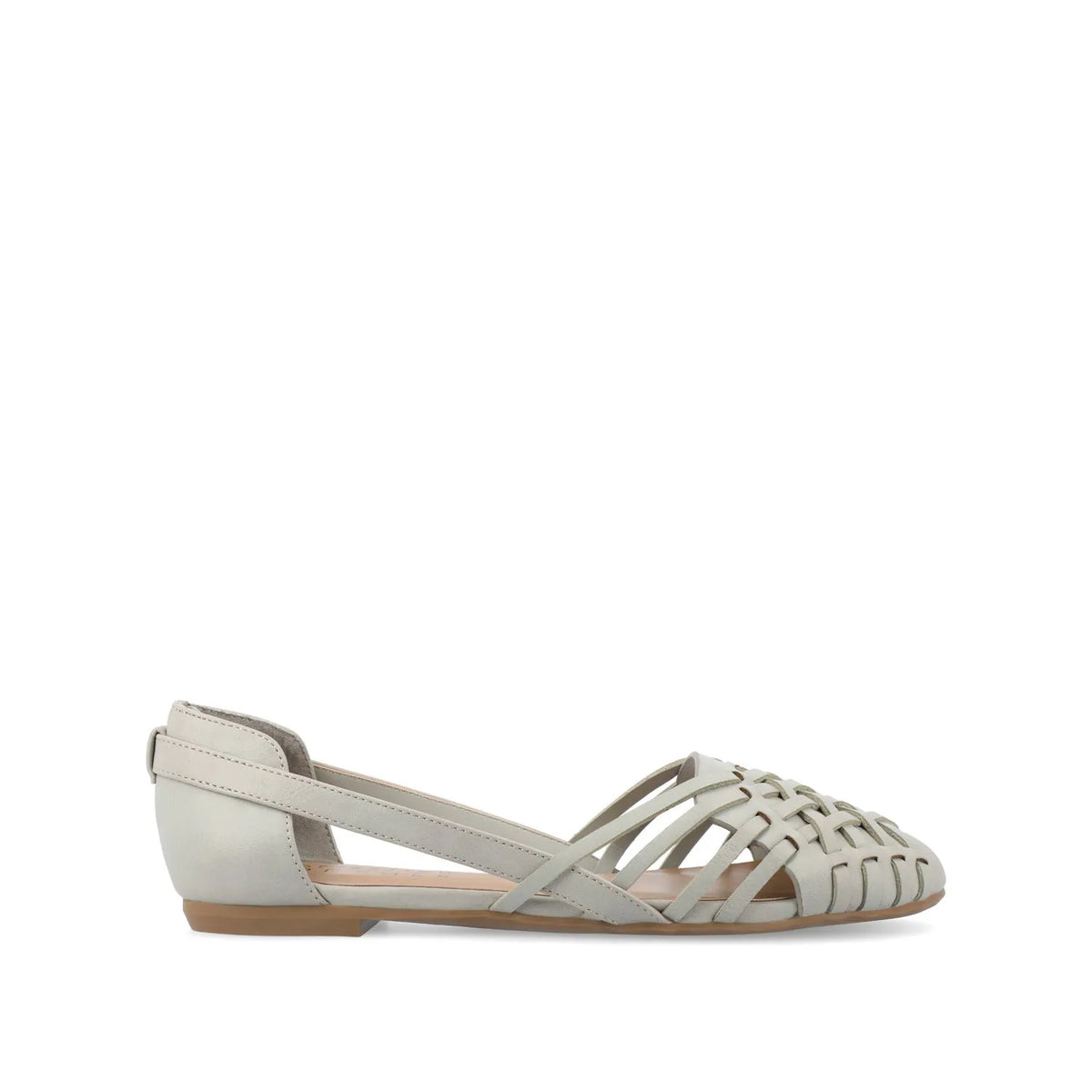 EKKO Woven Flats in Vegan Leather - Grey
