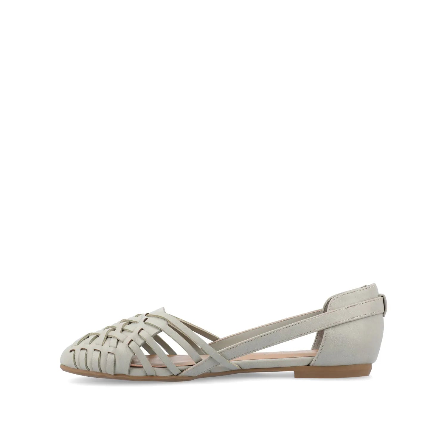 EKKO Woven Flats in Vegan Leather - Grey