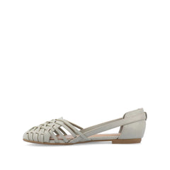 EKKO Woven Flats in Vegan Leather - Grey