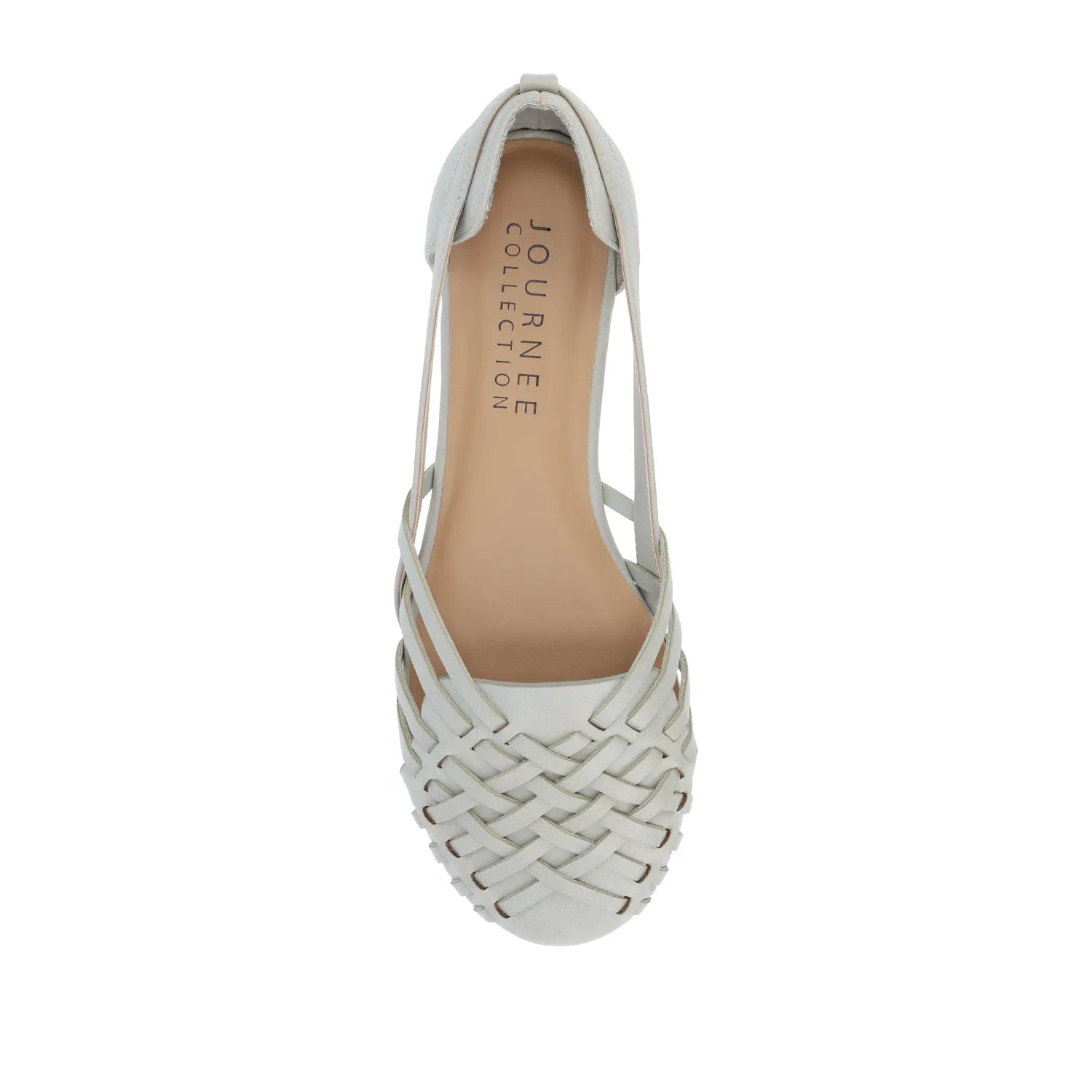 EKKO Woven Flats in Vegan Leather - Grey