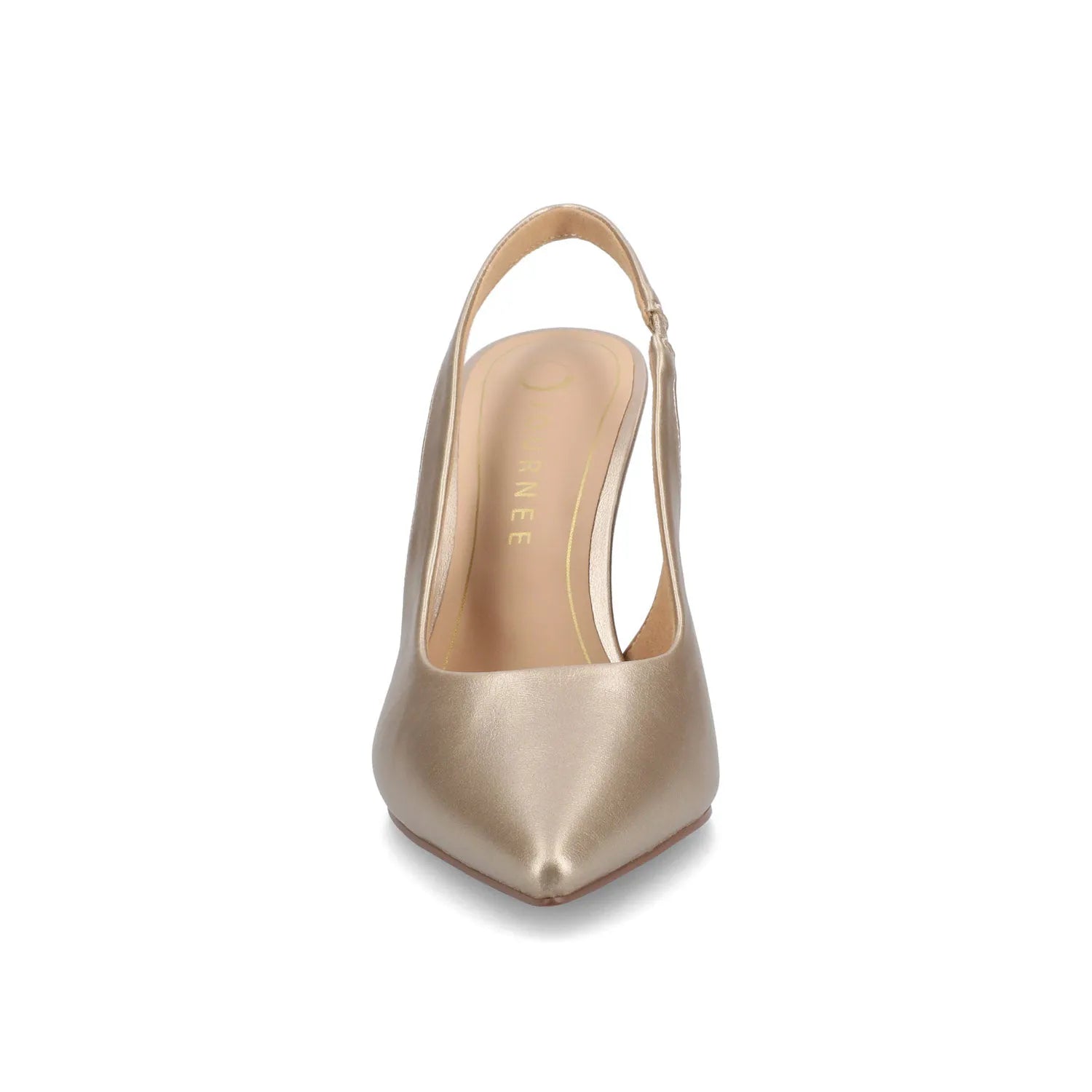 Elenney Gold PU Slingback Stiletto Heels