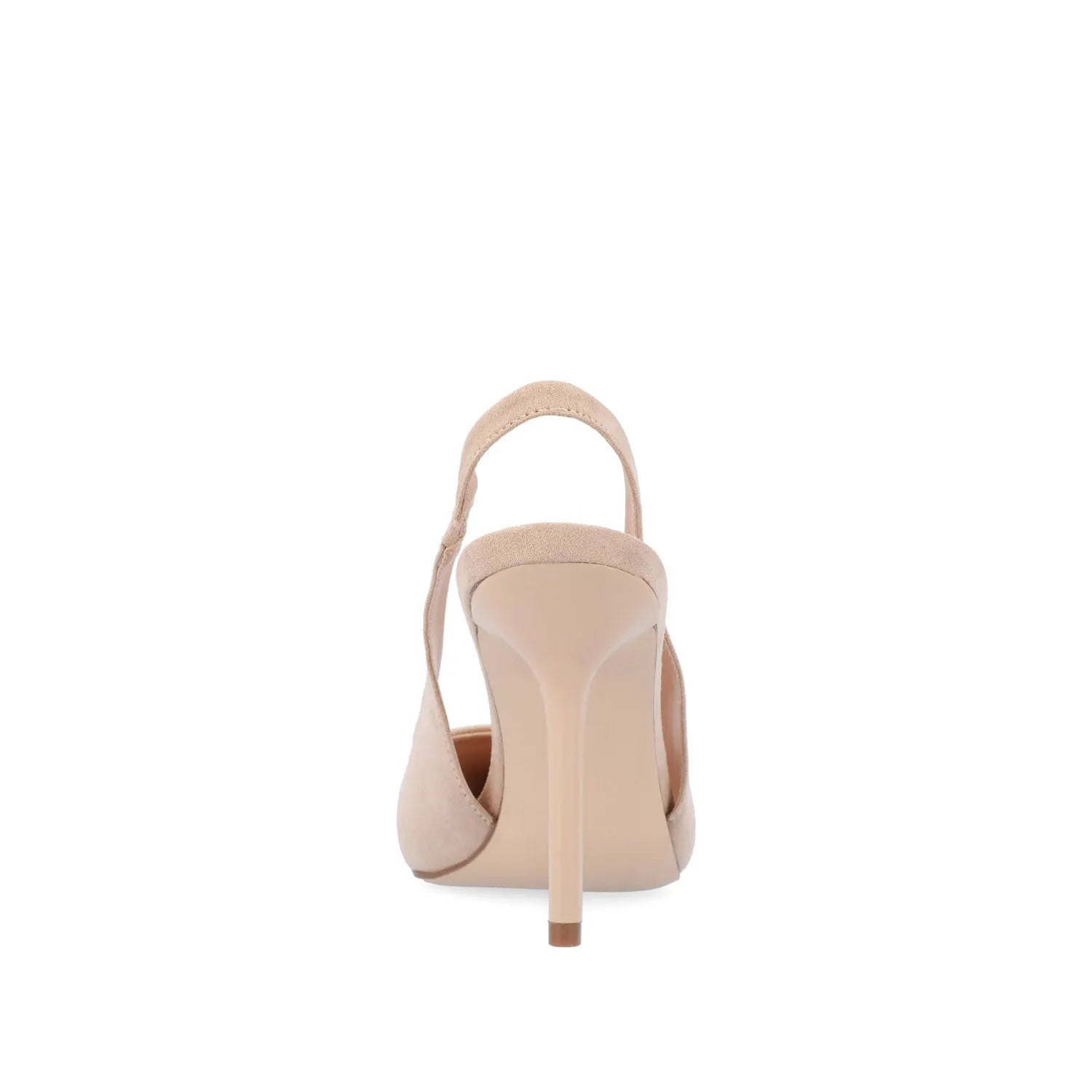 Elenney Slingback Stiletto Heels in Nude Suede